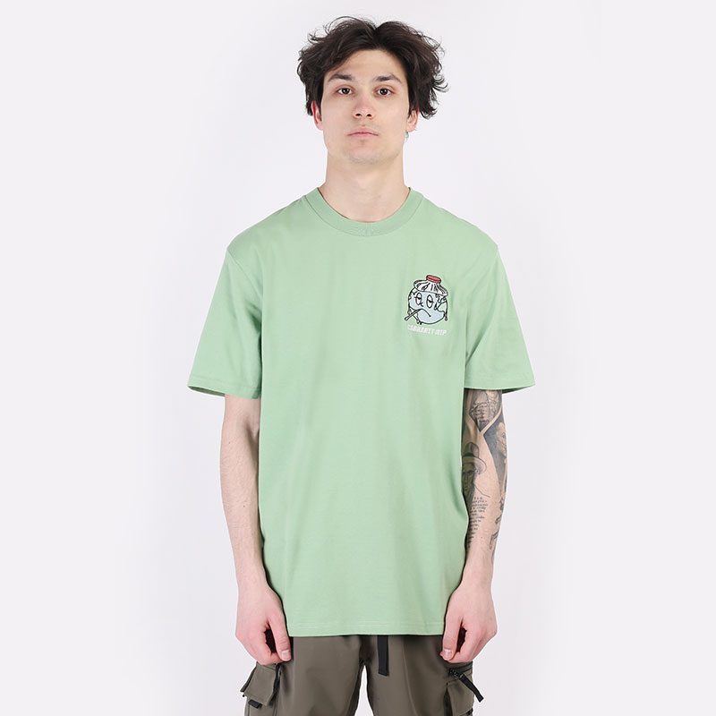 мужская зеленая футболка Carhartt WIP S/S III World T-Shirt I029058-green - цена, описание, фото 3